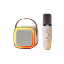 Caixa de Som Bluetooth Karaokê K12 com Microfone – LED, Portátil, Bateria Recarregável