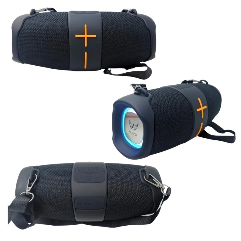 Caixa de Som Bluetooth Portátil com Alça – 100W PMPO, LED RGB