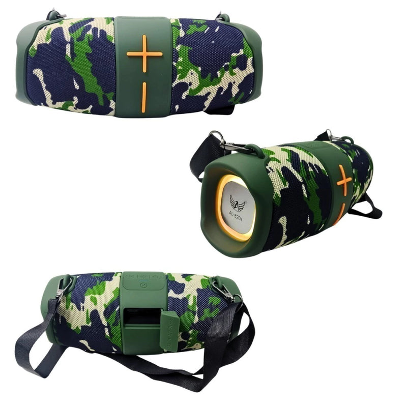 Caixa de Som Bluetooth Portátil com Alça – 100W PMPO, LED RGB