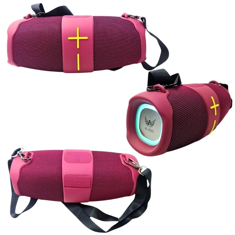 Caixa de Som Bluetooth Portátil com Alça – 100W PMPO, LED RGB