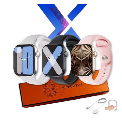 Smartwatch Microwear W10 Mini Pro 42mm 2ª Geração com Tela AMOLED, ChatGPT, NFC, Chamadas, 2GB Memória Interna e Pulseira Silicone – Compatível Androi