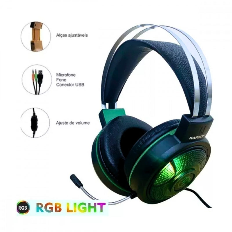 Fone Headset Gamer com Microfone 7.1