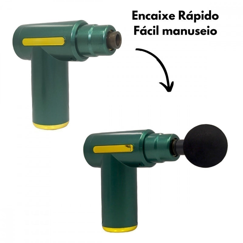 Massageador Elétrico Muscular Portátil Fascial Gun