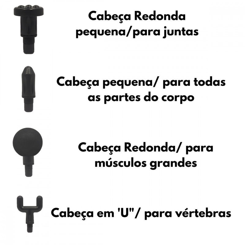 Massageador Elétrico Muscular Portátil Fascial Gun