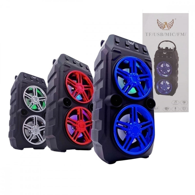Caixa de Som Bluetooth 5W com Antena, Entrada P10 e Rádio FM