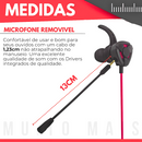 Fone de Ouvido Gamer Intra Auricular Headset com Microfone Para Celular e Computador Android / IOS