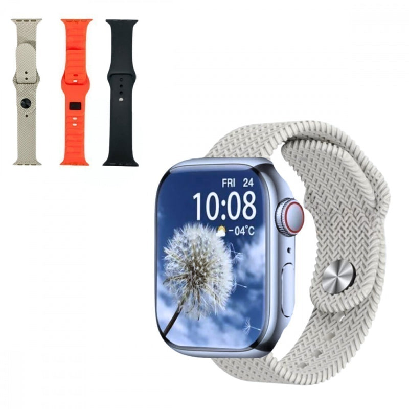 Smartwatch N9 MAX 45mm com 3 Pulseiras – Chamadas, Notificações, GPS, Monitoramento Fitness, Compatível com Android e iOS – Praticidade e Estilo!