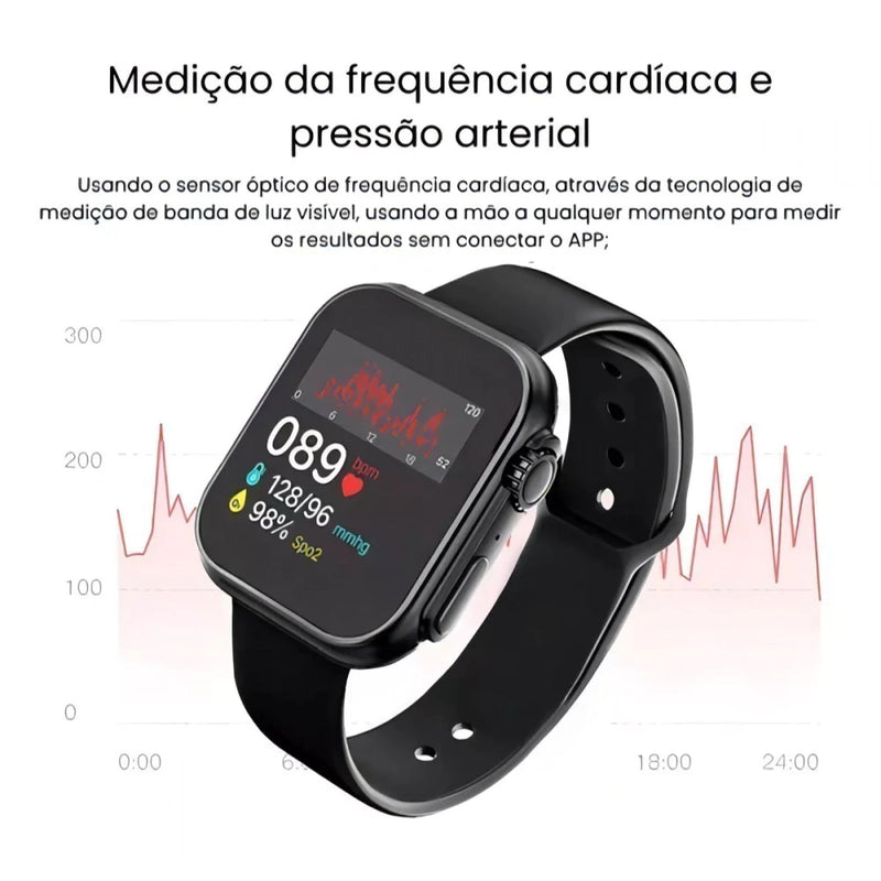 Relógio Inteligente Smartwatch 40mm com 02 Pulseiras Wearfit HW18