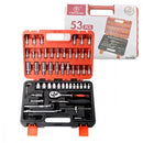 Kit Ferramentas Soquetes Maleta 53 Peças Completo Bits Catraca