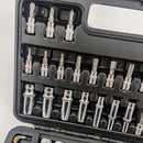 Kit Ferramentas Soquetes Maleta 53 Peças Completo Bits Catraca