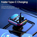 Carregador Transmissor Veicular com MP3 Player Bluetooth 5.1 RGB