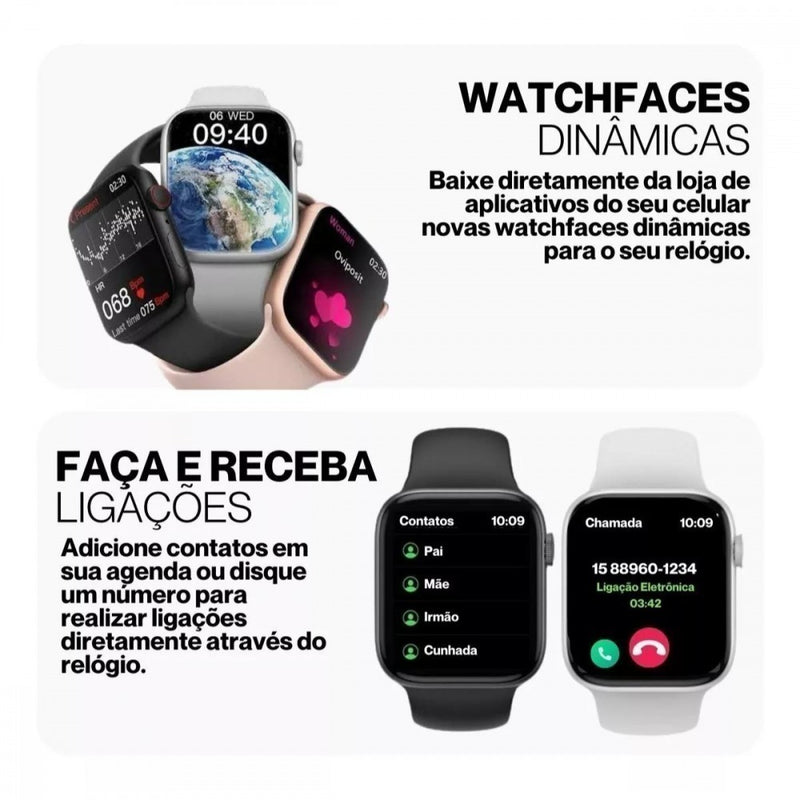 Relógio Inteligente Smartwatch Tela Infinita Digital 45mm M8 PRO MAX