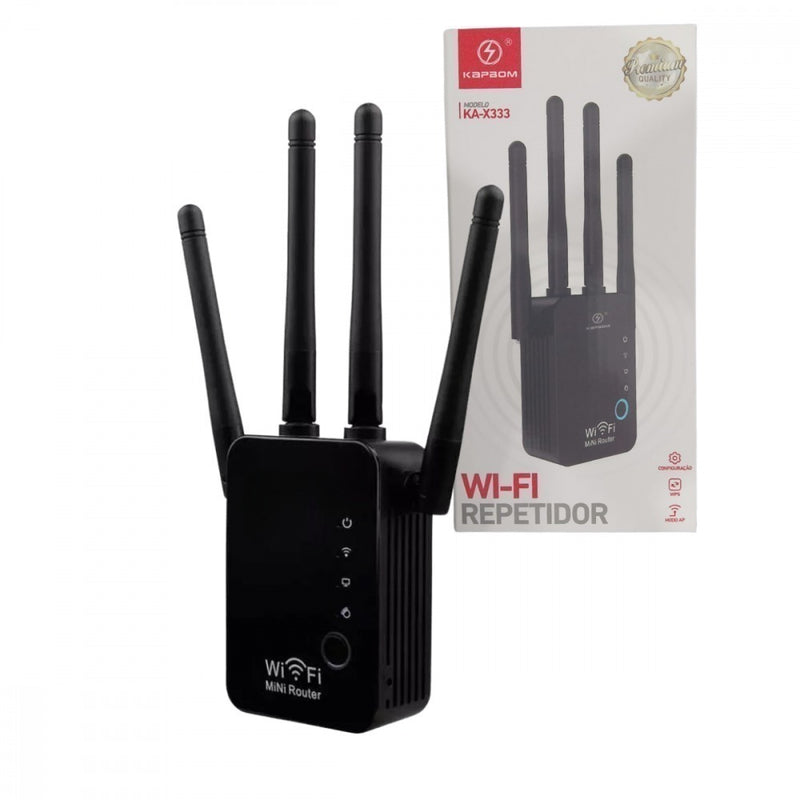 Repetidor Wireless 2.4GHz com 4 Antenas - Sinal Estável