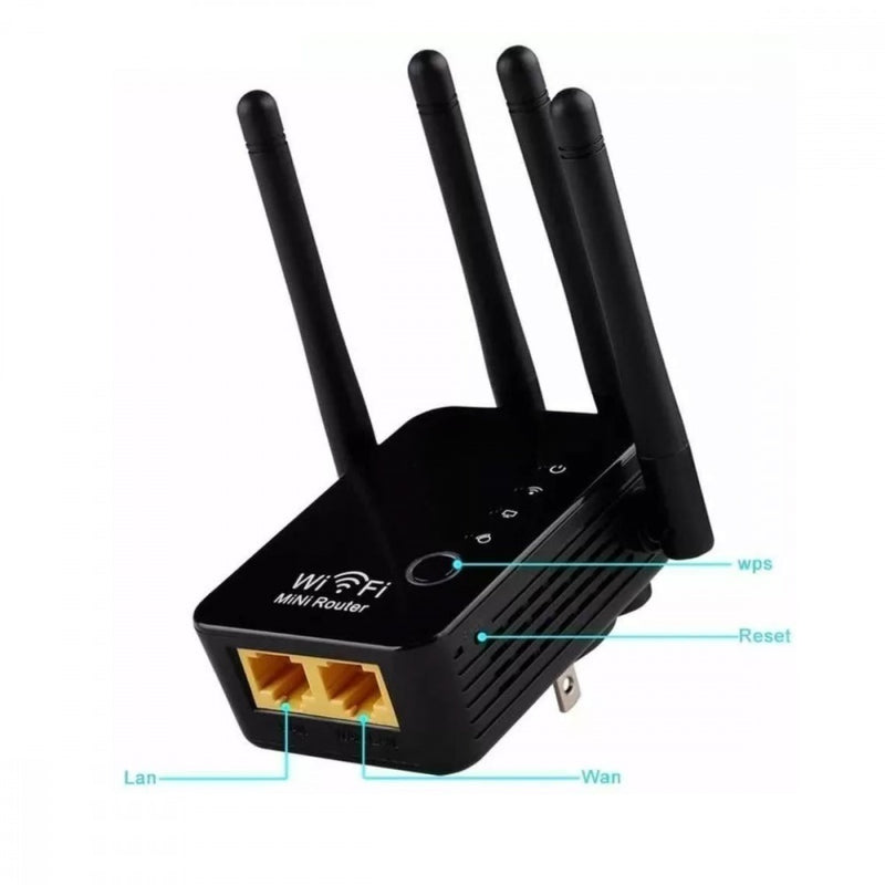 Repetidor Wireless 2.4GHz com 4 Antenas - Sinal Estável