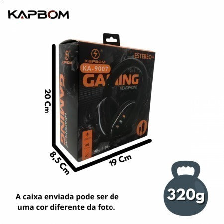 Fone Headset Gamer LED com Microfone