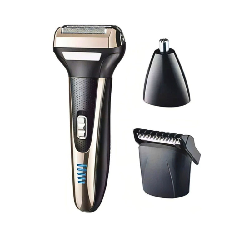Barbeador Elétrico Profissional 3 em 1 Shaver Aparador de Pelos Recarregável Bivolt