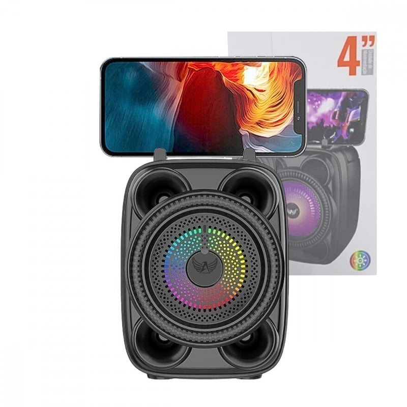 Caixa De Som Bluetooth LED RGB Usb Cartão TF Alta Qualidade 10w Entrada P10 Altomex