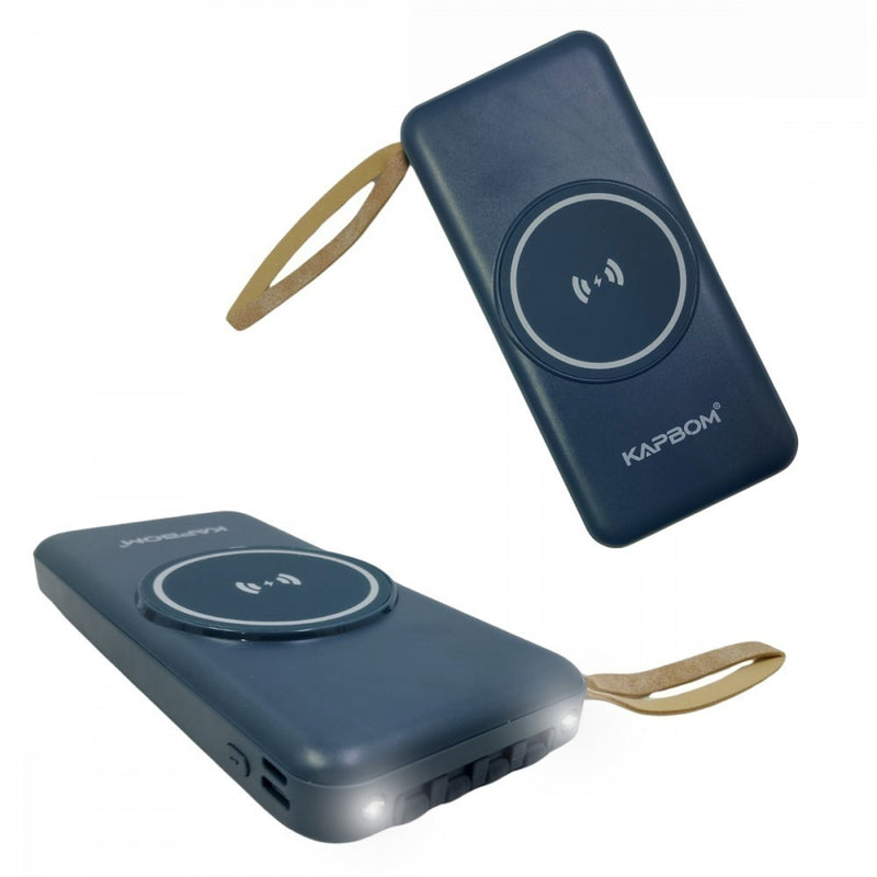 Carregador Portátil Power Bank 10000mAh Sem Fio por Indução – Energia em Qualquer Lugar com Carregamento Rápido e Seguro