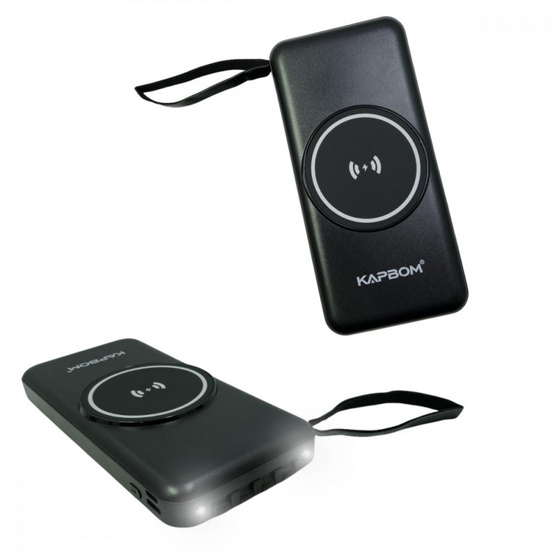 Carregador Portátil Power Bank 10000mAh Sem Fio por Indução – Energia em Qualquer Lugar com Carregamento Rápido e Seguro