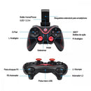 Controle Gamer Sem Fio com Suporte Celular Joystick Manete Bluetooth 2.4G
