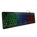 Teclado Gamer Exbom RGB Semi-Mecânico LED - Plug & Play, ABNT2, Multimídia, PC/Notebook