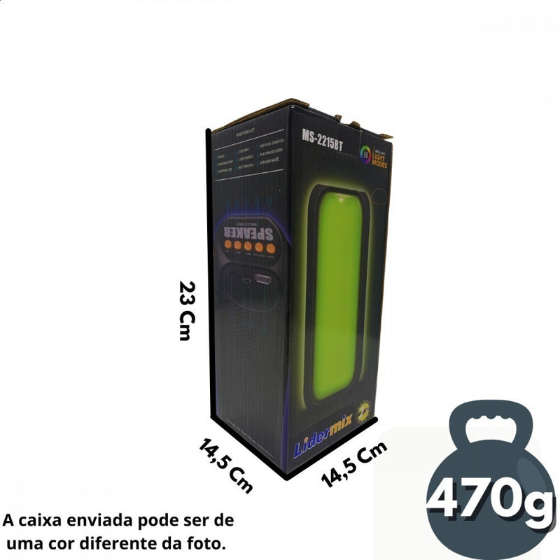 Caixa de Som Bluetooth com Luz RGB LED – Potência, Estilo e Qualidade de Som