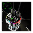 Transmissor FM Bluetooth Veicular MP3 Player RGB - Carregador Rápido QC3.0