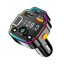 Transmissor FM Bluetooth Veicular MP3 Player RGB - Carregador Rápido QC3.0