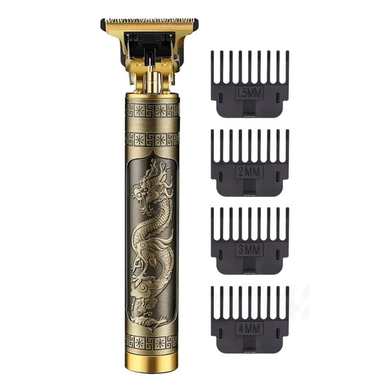 Máquina de Barbear e Cortar Cabelo Recarregável Sem Fio Dragão T-Blade