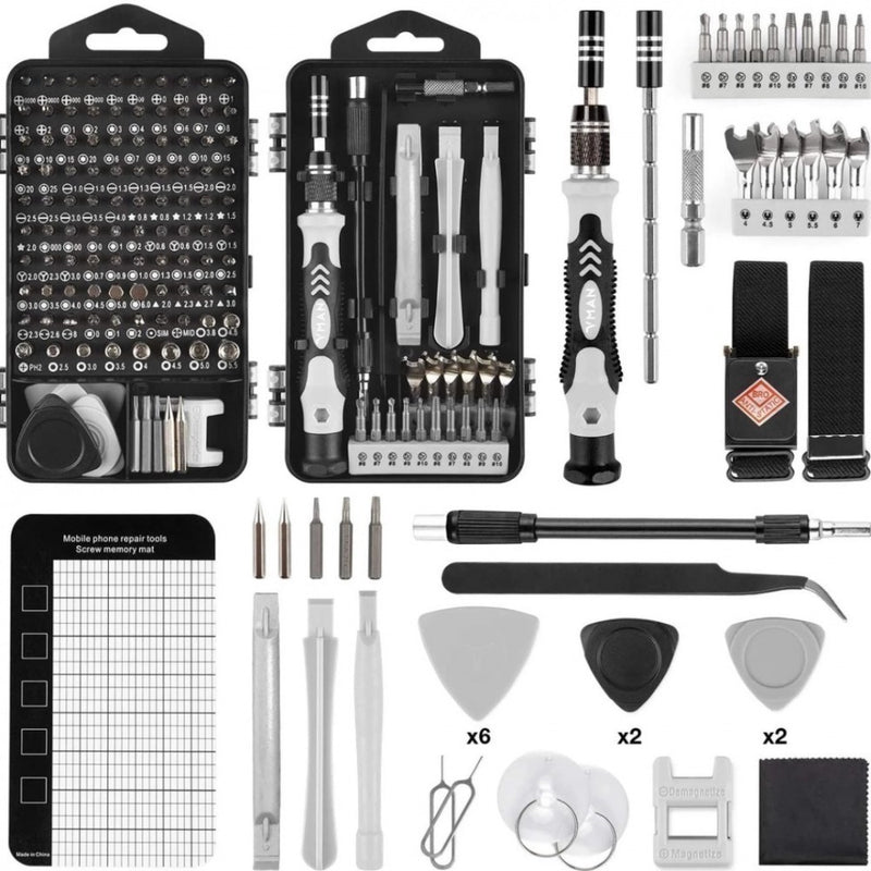 Kit Ferramenta 115 em 1 - Conjunto de chaves de fenda de precisão - Chaves de Precisão Celular Notebook Tablet