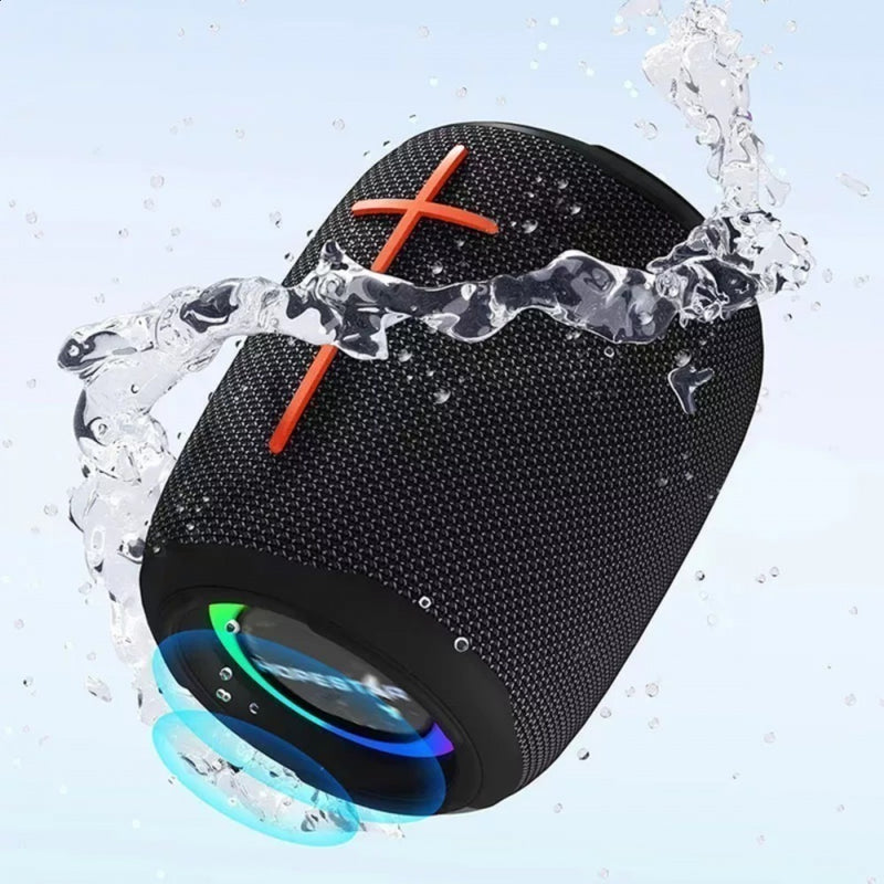 Caixa de Som Bluetooth Portátil À Prova D'agua 7W LED