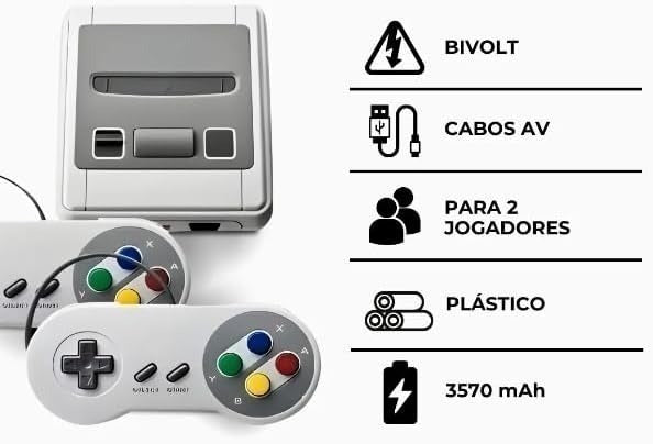 Console Mini Vídeo Game Portátil com 620 Jogos Clássicos