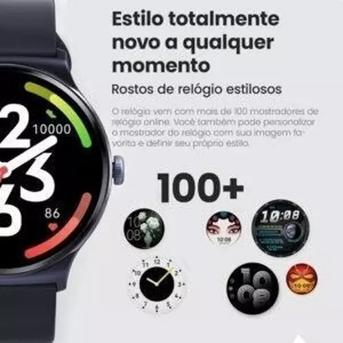 Smartwatch Haylou Solar Lite Bluetooth 5.3 – Tela 1.38”, Bateria 10 Dias, IP68, Notificações Inteligentes, Monitor de Saúde e Esportes – Compatível
