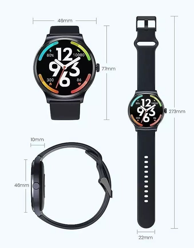 Smartwatch Haylou Solar Lite Bluetooth 5.3 – Tela 1.38”, Bateria 10 Dias, IP68, Notificações Inteligentes, Monitor de Saúde e Esportes – Compatível