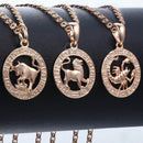 12 constelações do signo do zodíaco (Pingentes + Colar)