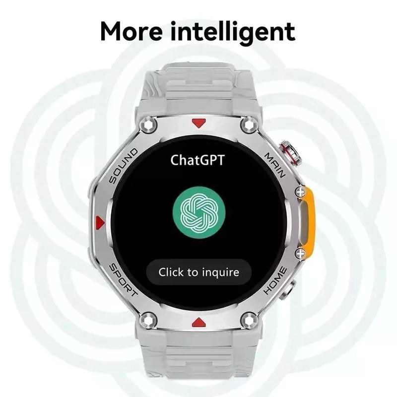 Relógio Smartwatch Militar Microwear MA31 Série 10 – Resistente à Água, ChatGPT, GPS e Monitor de Saúde!