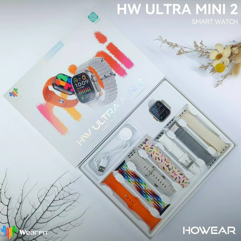 Smartwatch HW Ultra Mini 2 41mm 7 Pulseiras Série 9 Chat GPT