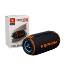 Caixa de Som Bluetooth LED KA-8296 30W RMS, Bateria 7h, Resistente IPX6, TWS, USB/TF/FM