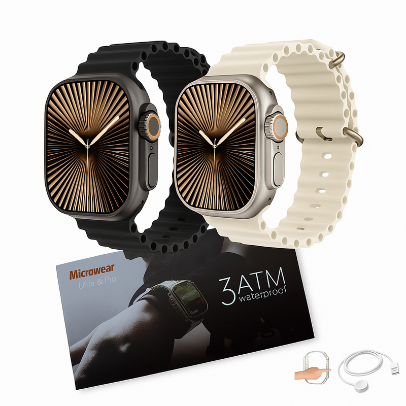 Smartwatch Microwear Ultra 4 Pro U4 Série 10 com I.A. ChatGPT, 49mm, 3ATM, 1GB RAM. Design premium, esportes, saúde e chamadas no seu pulso.