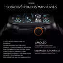 Smartwatch Microwear Ultra 4 Plus Série 10 com Tela AMOLED 2,1", 2GB de Memória, NFC, Chamadas via Bluetooth, Monitoramento de Saúde 24h, Compatível c