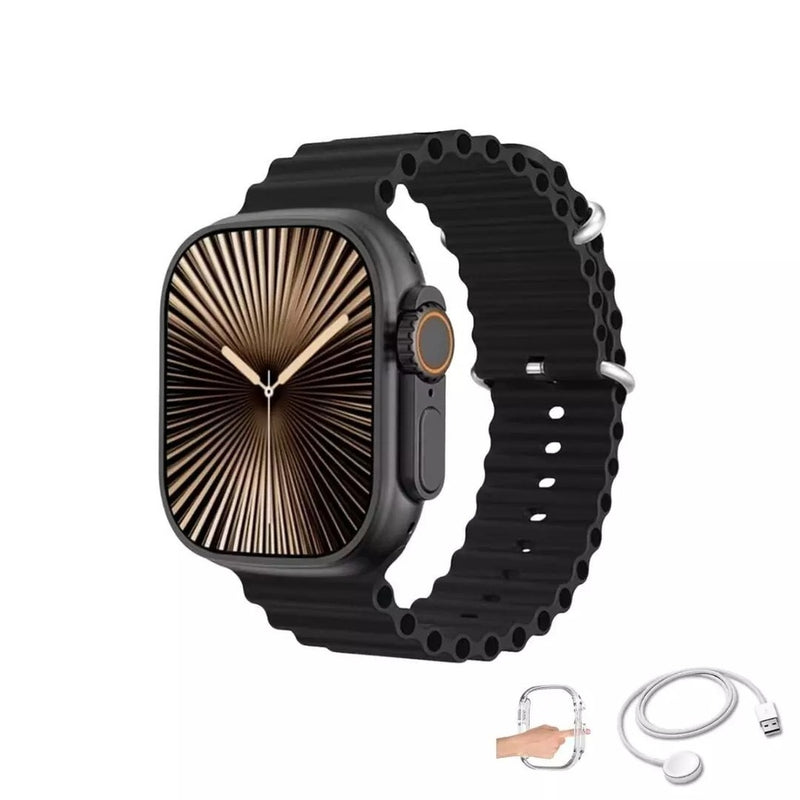 Smartwatch Microwear Ultra 4 Pro U4 Série 10 com I.A. ChatGPT, 49mm, 3ATM, 1GB RAM. Design premium, esportes, saúde e chamadas no seu pulso.