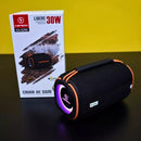 Caixa de Som Bluetooth LED KA-8296 30W RMS, Bateria 7h, Resistente IPX6, TWS, USB/TF/FM