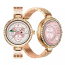 Smartwatch HW16 Mini Fashion Tela 1.32” + Pulseira Aço + Bracelete + Brincos | Bluetooth 5.2 | Monitor Cardíaco | Edição Limitada