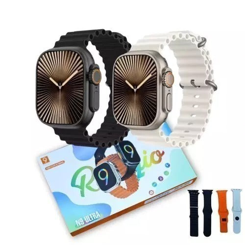 Smartwatch N9 Ultra 3 Série 10 49mm Tela Infinita 2.2" | NFC | Chamadas Bluetooth 5.0 | IP67 | Multi Esportivo + 4 Pulseiras Extras | Lançamento 2025