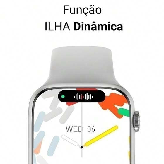 Smartwatch W99+ Plus 2ª Geração 45mm AMOLED, MicroOS 10, ChatGPT, GPS, NFC, Ligações, Música, Pulseira Extra