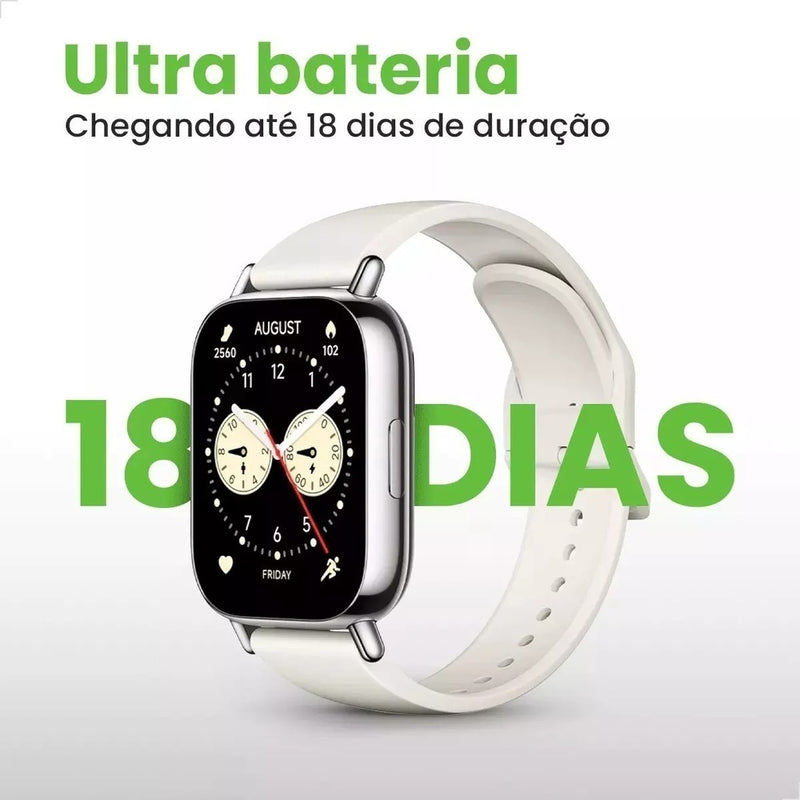 Smartwatch Xiaomi Redmi Watch 5 Lite AMOLED 1.96", GPS GNSS, 5ATM, Bluetooth, 150 Modos, 18 Dias de Bateria, Chamadas, Preto/Dourado – Versão Global