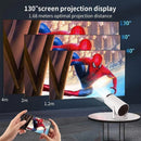 Projetor Portátil Hy300 Ultra HD 8000 Lúmens Android Wi-Fi Bluetooth | 150" HDMI USB | Correção Automática e Compatível com iPhone e Android