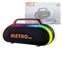 Caixa de Som Bluetooth Portátil Eletromex EL-1126 80W com LED RGB, TWS, Rádio FM, USB, Micro SD, AUX, Bateria Recarregável – Ideal para Festas e Uso E