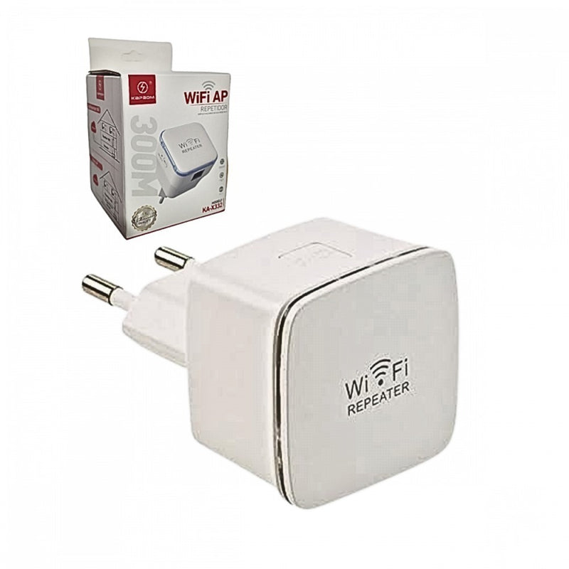 Repetidor de Sinal WiFi Kapbom 300Mbps - Amplificador de Alcance, WPS, 2.4GHz, Compatível com Todos Roteadores, Fácil Instalação