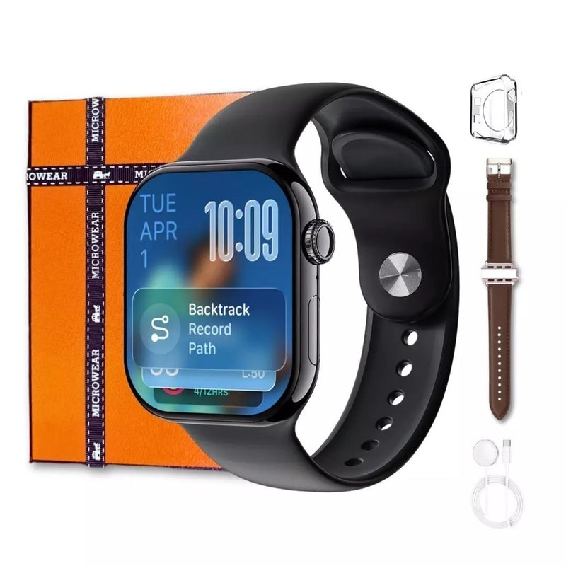 Smartwatch W11 Pro Mini Série 11 AMOLED 2,02” | Dual Core Ultra | WhatsApp Integrado | Chamadas Bluetooth | IA no Pulso | IP68 | Envio Rápido